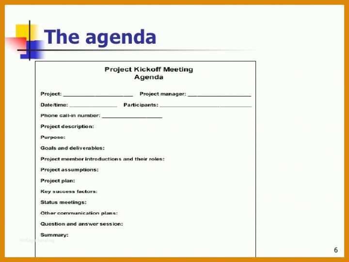 Fabelhaft Kick Off Meeting Agenda Vorlage 728x546