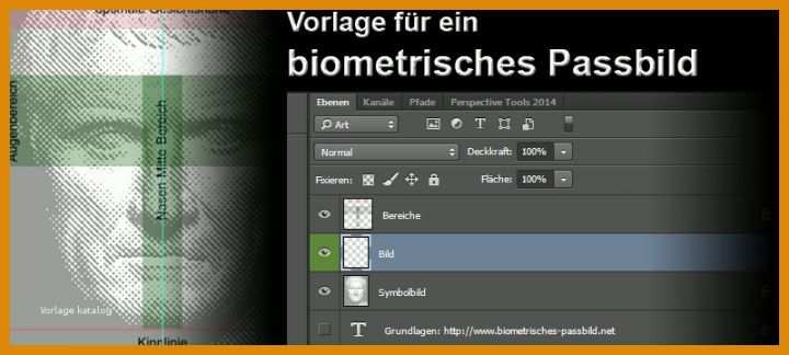 Selten Photoshop Passbild Vorlage 800x360