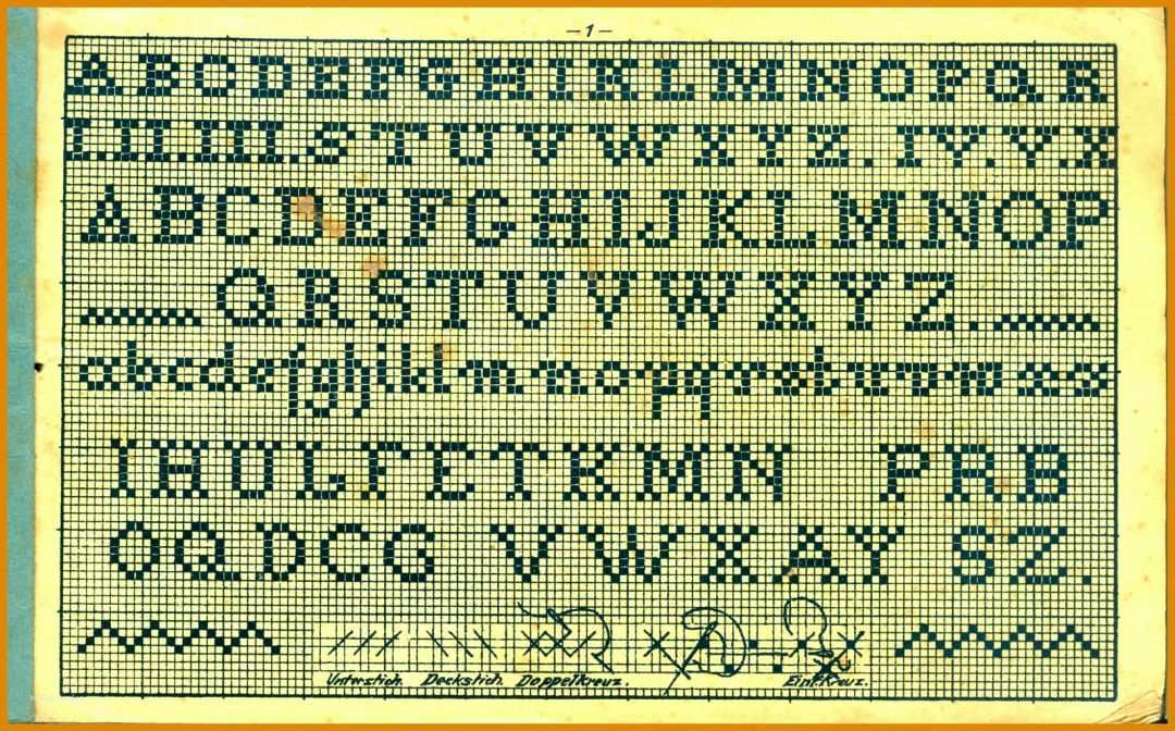 Einzigartig Sticken Alphabet Vorlage 1600x996