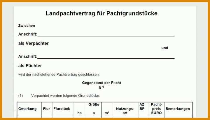 Wunderbar Vorlage Pachtvertrag Gastronomie 960x550