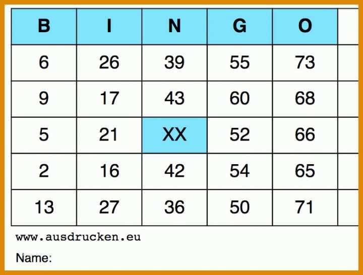 Beste Bingo Vorlage 788x598