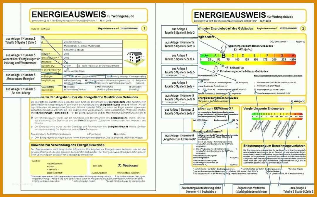 Perfekt Energieausweis Excel Vorlage 1105x687