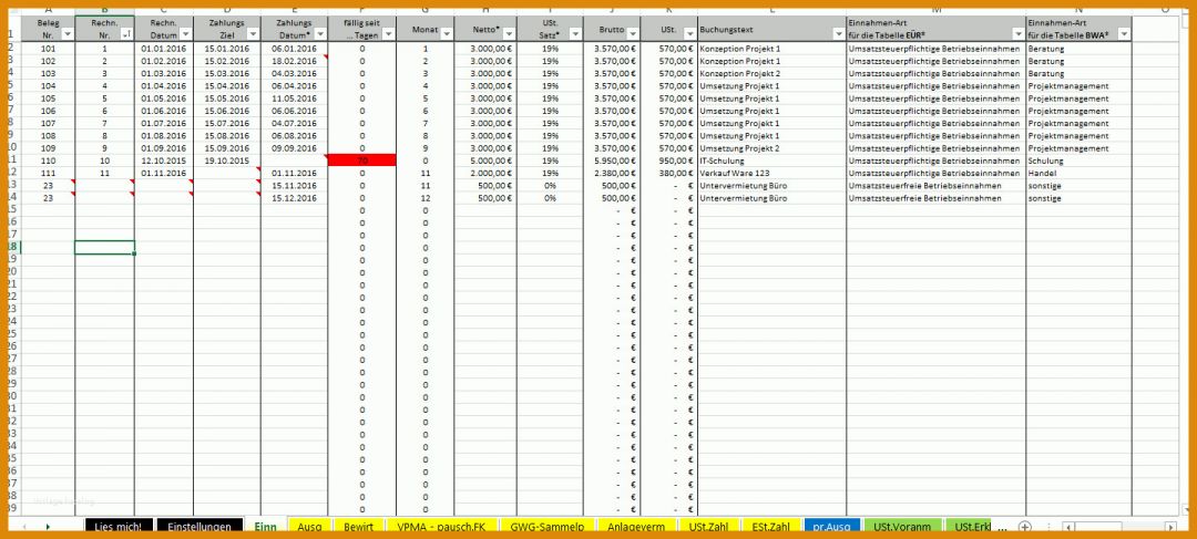 Original Eür Kleinunternehmer Vorlage Kostenlos 1440x649