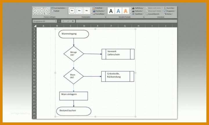 Empfohlen Excel Flussdiagramm Vorlage 800x480