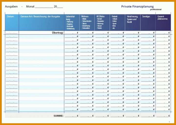 Schockierend Haushaltsbuch Ausgaben Vorlage 1000x711