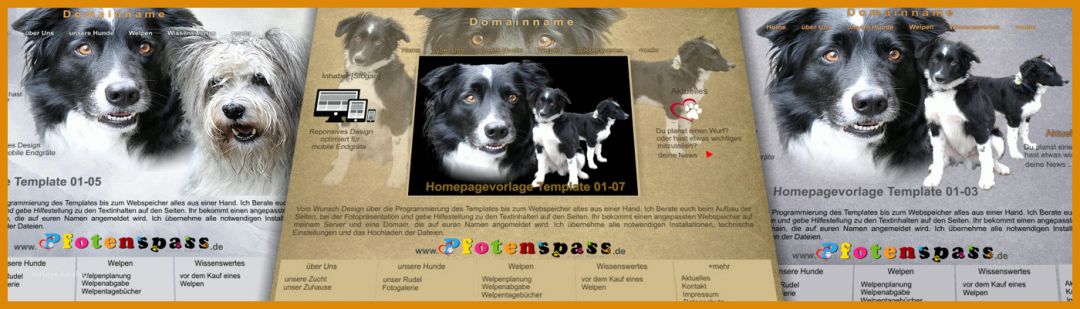 Großartig Hunde Homepage Vorlagen 1400x400