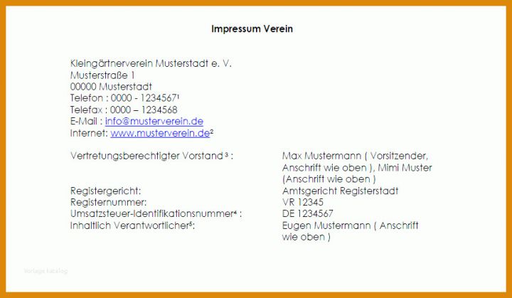 Wunderbar Impressum Vorlage Gewerblich 860x500