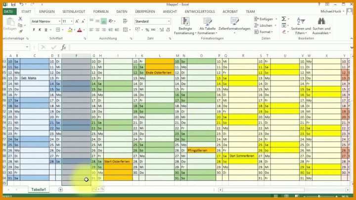 Angepasst Kalender Vorlage Excel 1280x720