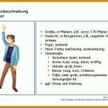 Sensationell Personenbeschreibung Grundschule Vorlage 736x552