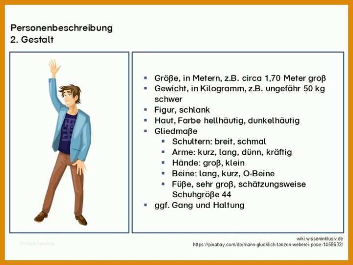 Sensationell Personenbeschreibung Grundschule Vorlage 736x552