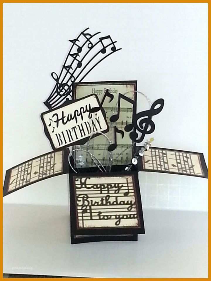 Ideal Pop Up Karte Happy Birthday Vorlage 736x978