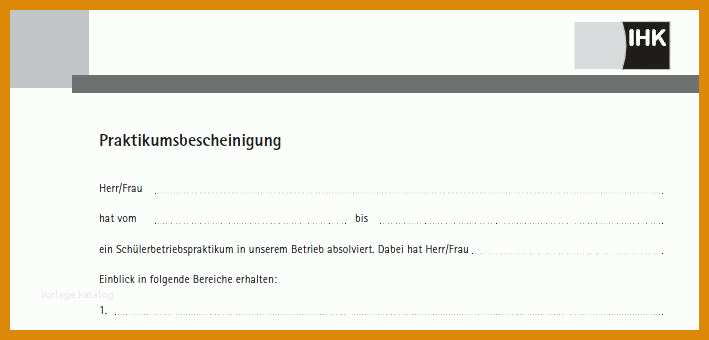 Spektakulär Praktikumsbescheinigung Pdf Vorlage 709x340