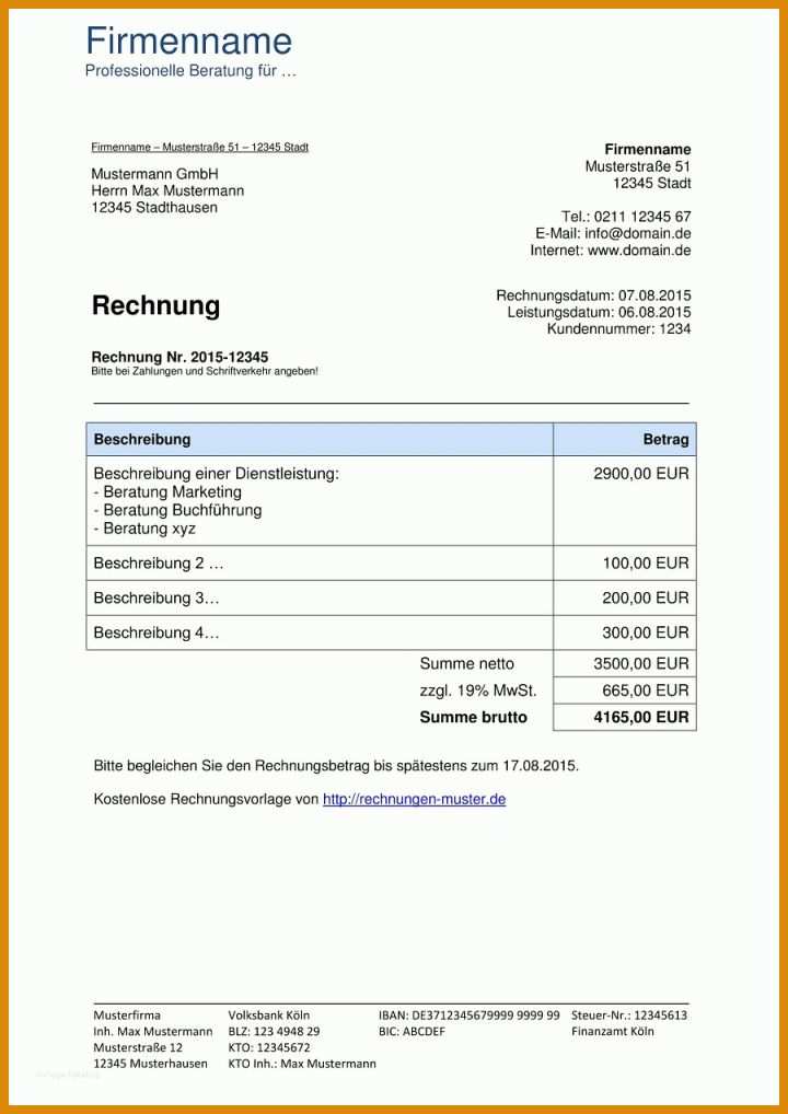 Erschwinglich Rechnungstext Vorlage 900x1272