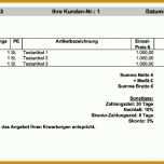 Limitierte Auflage Vorlage Rechnung Monteurzimmer 1042x596