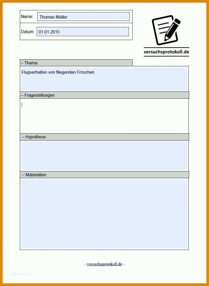 Ausgezeichnet Chemie Protokoll Vorlage 790x1079