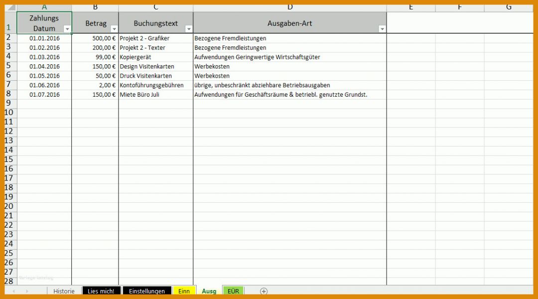 Überraschend Einnahmen Ausgaben Excel Vorlage 1146x637