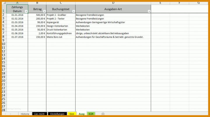 Hervorragen Einnahmen Ausgaben Excel Vorlage 1146x637