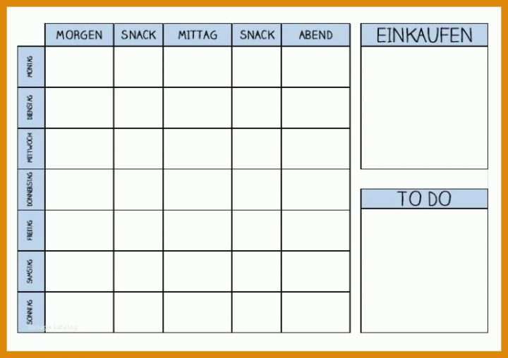 Tolle Essensplan Vorlage Excel 744x525