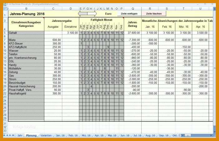 Angepasst Excel Vorlage Haushaltsbuch 702x453