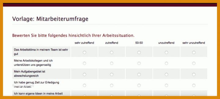 Mitarbeiterbefragung Zufriedenheit Vorlage Mitarbeiterbefragung Fragebogen Software