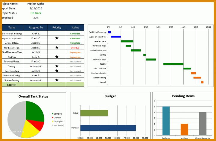 Überraschen Projektmanagement Excel Vorlage 1017x665