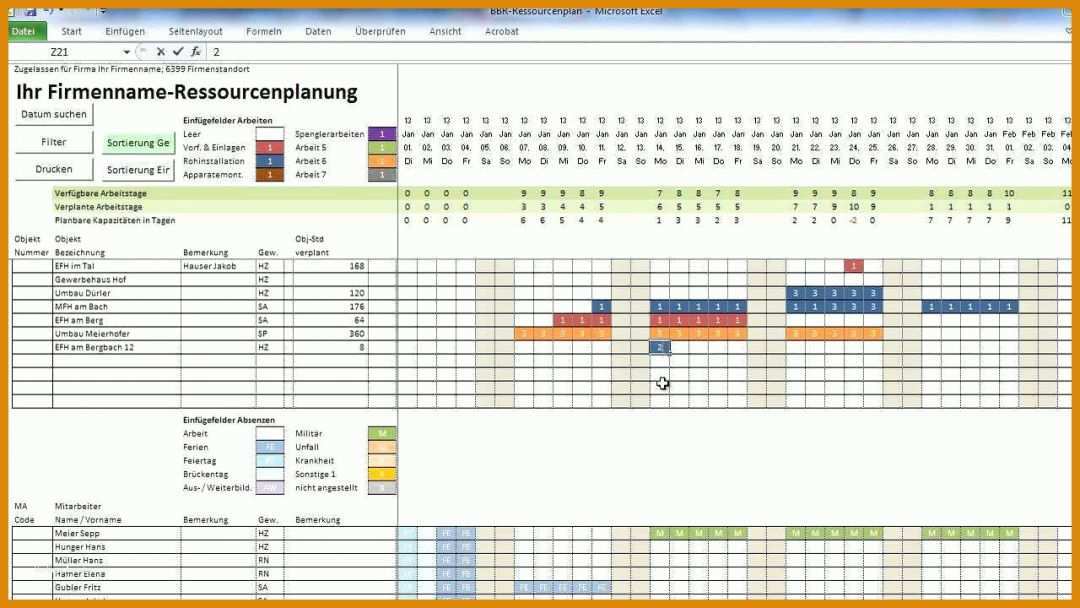 Original Projektplan Excel Vorlage 2018 Kostenlos 1280x720