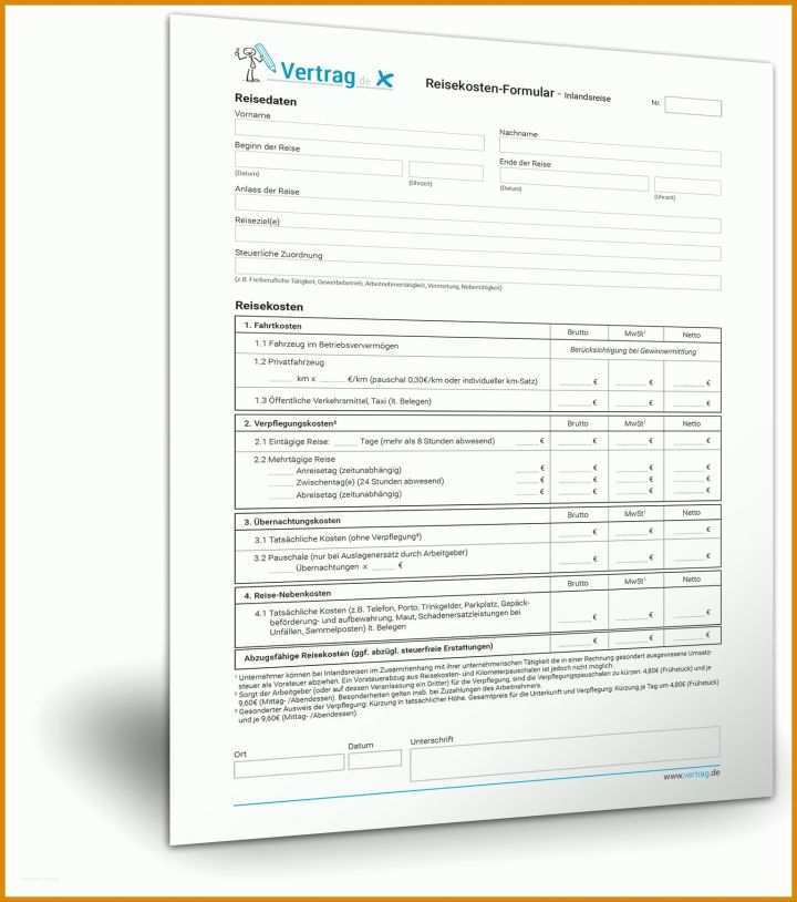 Am Beliebtesten Reisekostenabrechnung Vorlage 2018 1534x1735