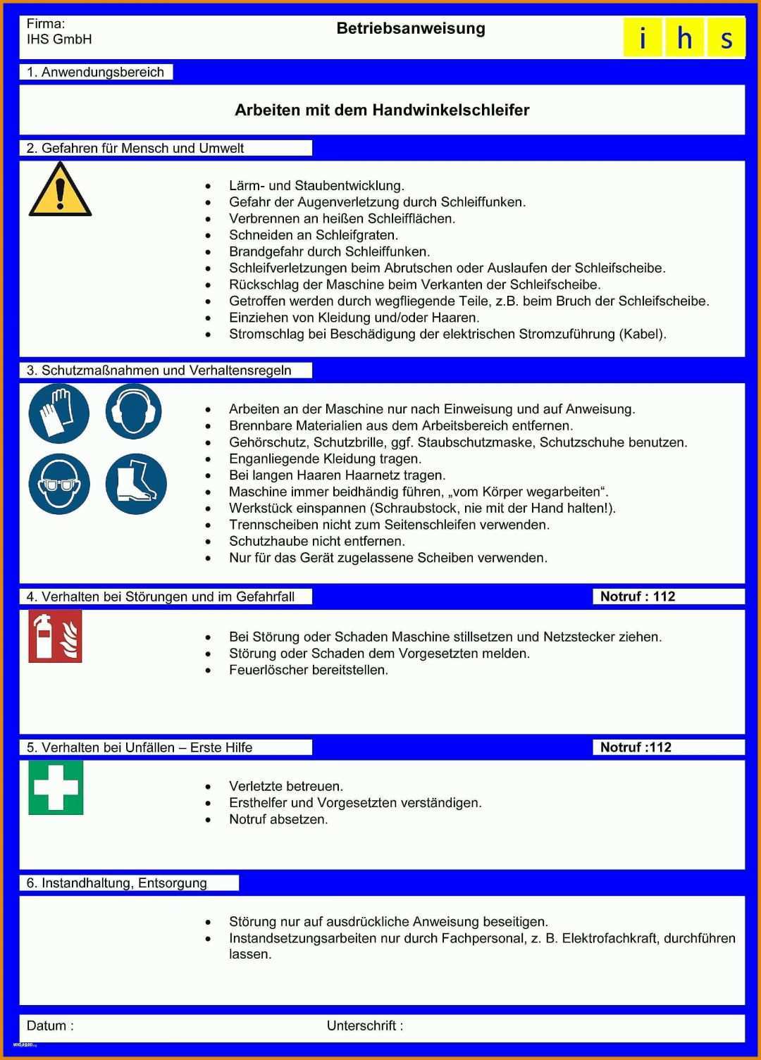 Auffällig Unterweisung Persönliche Schutzausrüstung Vorlage 2340x3261