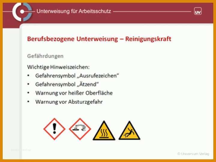 Faszinierend Unterweisung Reinigungskräfte Vorlage 800x600