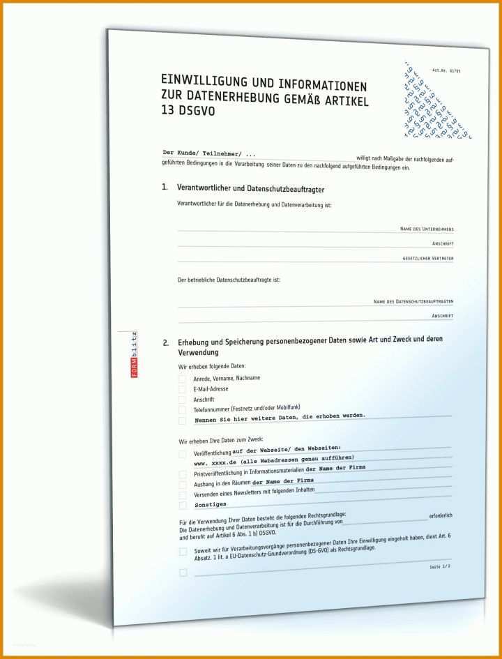 Einwilligungserklärung Datenschutz Vorlage Einwilligungserklaerung Zur Datenverwendung Gemaess Dsgvo