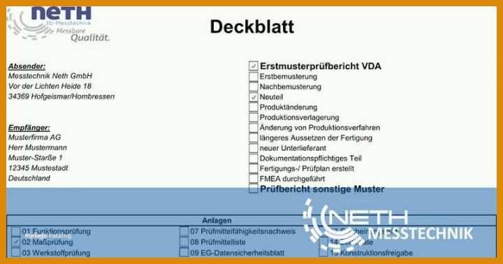 Auffällig Erstmusterprüfbericht Vda Vorlage Download 800x420