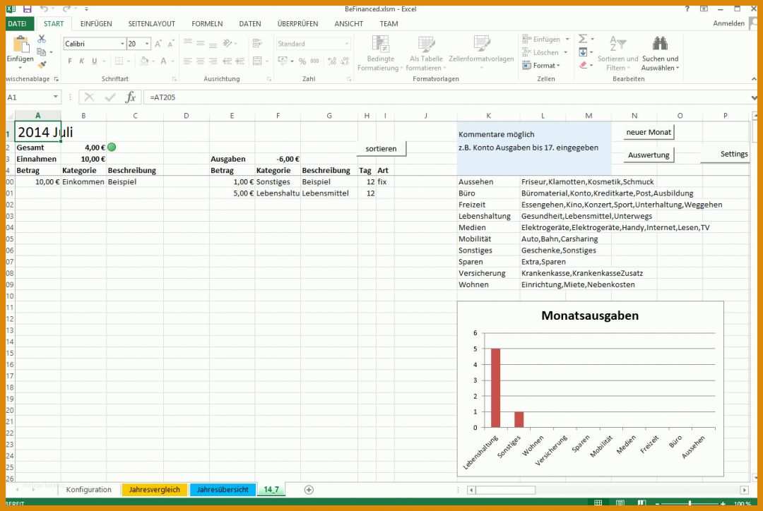 Faszinieren Haushaltsplan Excel Vorlage 1336x895