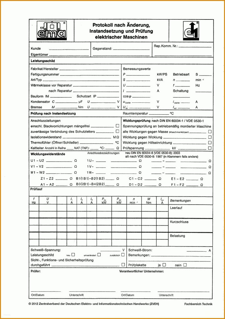 Perfekt Inbetriebnahmeprotokoll Vorlage 2480x3507