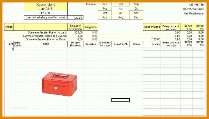 Bemerkenswert Kassenbuch Vorlagen Zum Ausdrucken 852x488