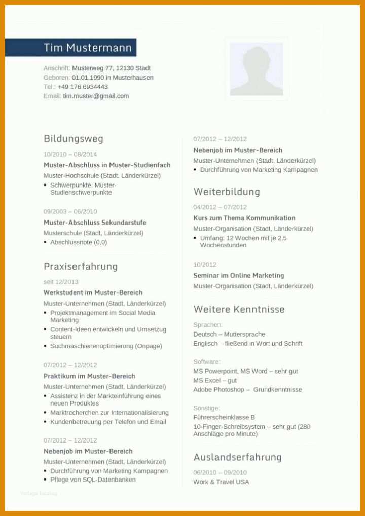 Faszinierend Moderner Lebenslauf Vorlage 724x1024