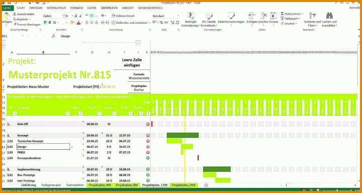 Neue Version Projektplan Excel Vorlage 2018 Kostenlos 1824x972