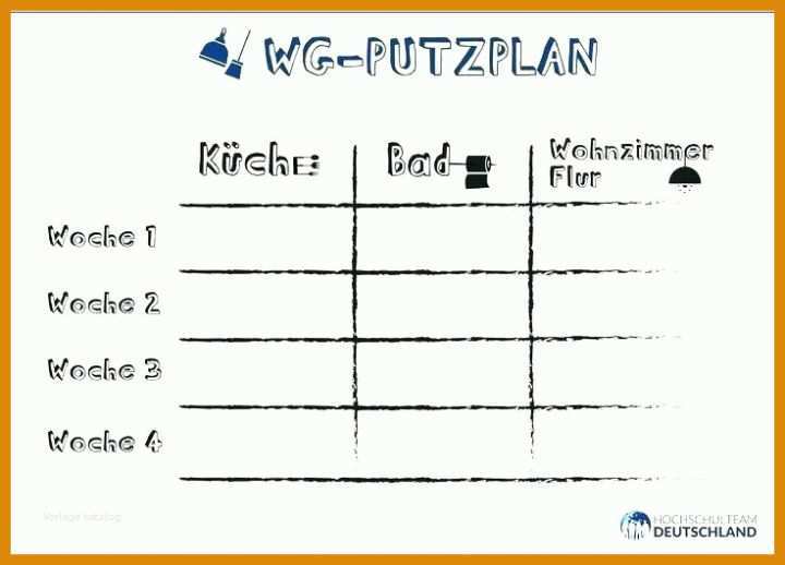 Spezialisiert Reinigungsplan Vorlage Kostenlos 736x530