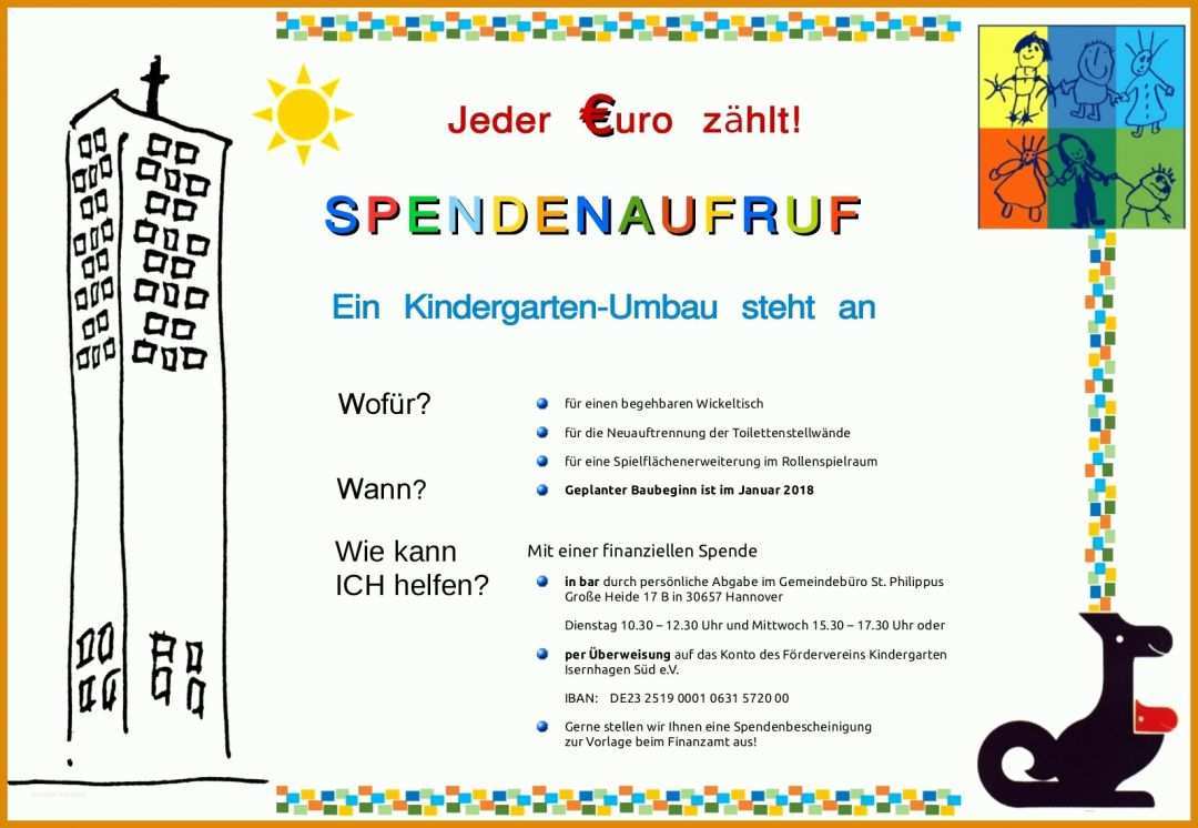 Wunderbar Spendenaufruf Vorlage 1595x1102