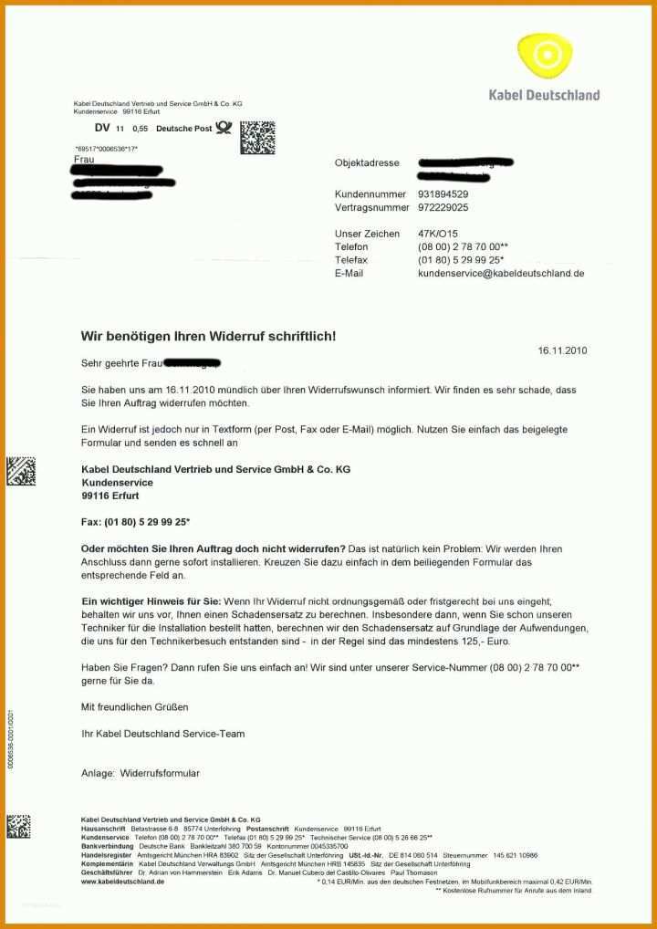 Unitymedia Kündigung Umzug Vorlage Kabel Deutschland Kundigung Vorlage