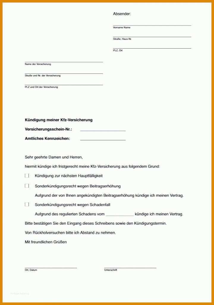 Erschwinglich Vorlage Kündigung Kfz Versicherung Adac 840x1200