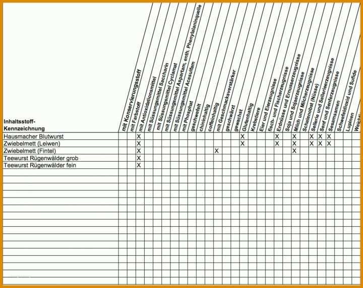 Fabelhaft Allergene Tabelle Vorlage 1345x1064