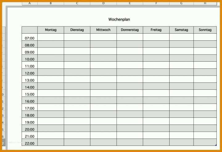 Fantastisch Arbeitsplan Vorlage 1044x715