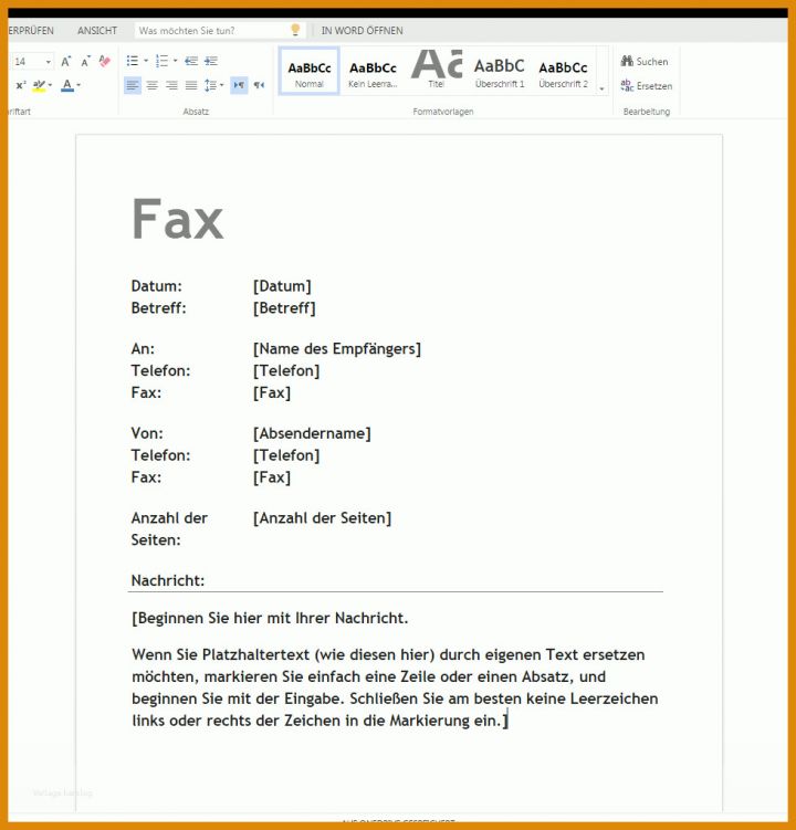 Phänomenal Fax Vorlage Zum Ausfüllen 978x1020