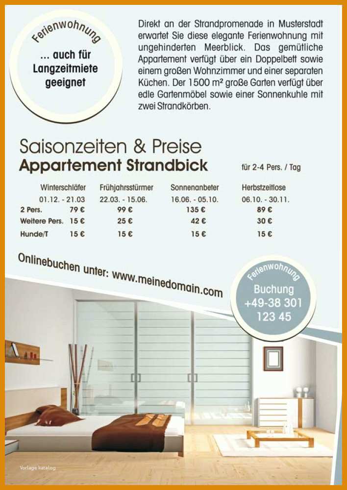 Auffällig Homepage Ferienwohnung Vorlage 708x1000