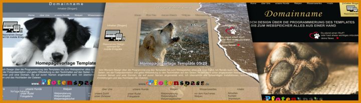 Limitierte Auflage Hunde Homepage Vorlagen 1400x400