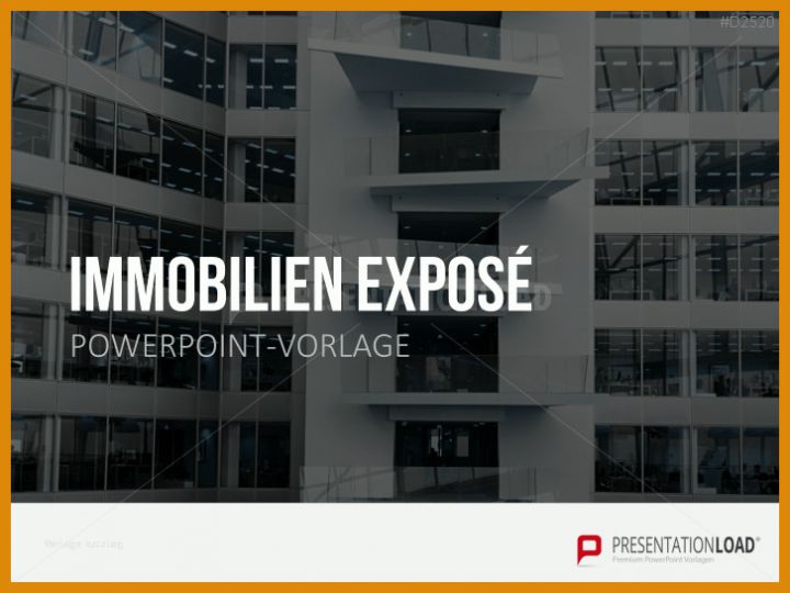 Immobilien Expose Vorlage Powerpoint Architektur