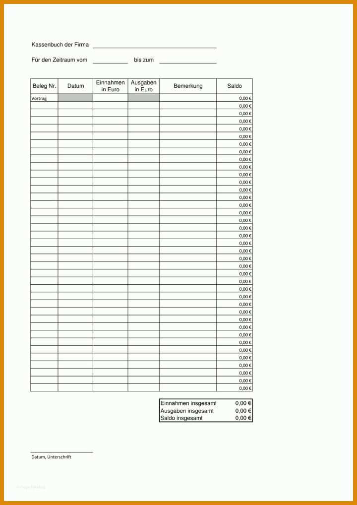 Am Beliebtesten Kassenbuch Vorlage Excel Kostenlos Schweiz 900x1272