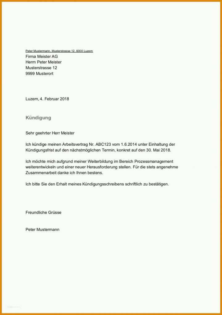 Wunderschönen Kündigung Ausbildung Vorlage 1240x1753