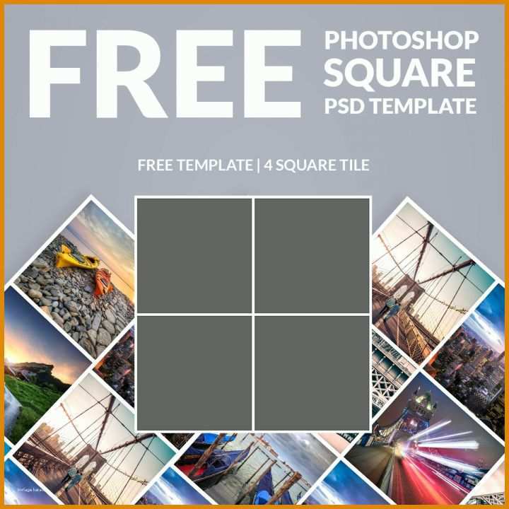 Photoshop Vorlagen Collage Free Photoshop Template Photo Collage Square