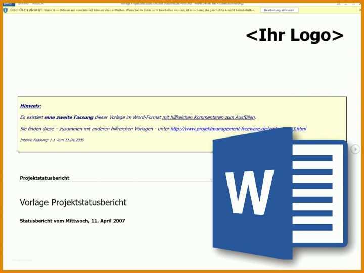 Außergewöhnlich Projektstatusbericht Vorlage 1280x960